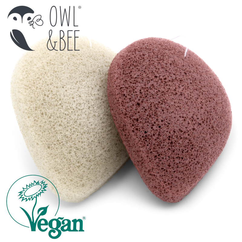 Konjac facial sponges For dry skin Owl & Bee (Australia)